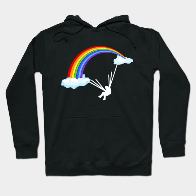 Paraglider Rainbow Hoodie by Tshirt114